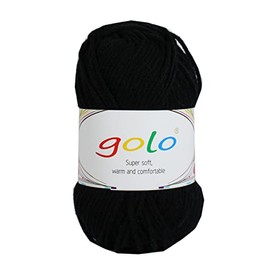 golo Acrylic Yarn 50g Blanket Yarn Acrylic Yarn for Crocheting (50g-1, Black-18)