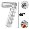 40 Inch Silver 7 Number Balloons Giant number balloons 7