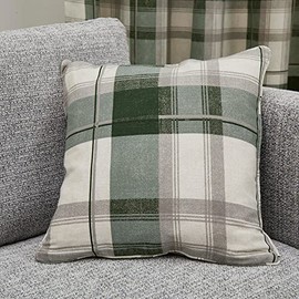 Fusion - Balmoral Check - Cushion Cover - 43 x 43cm in Green