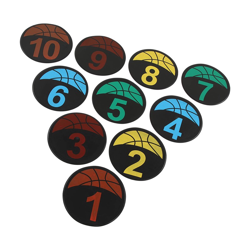 Flat Cones Spot Markers Numbered Floor Spot Markers Set Soccer