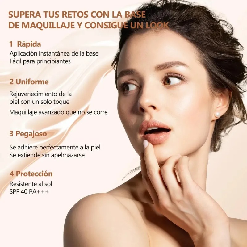 Lh Polvo Compacto, Base En Polvo Mate De Doble Capa