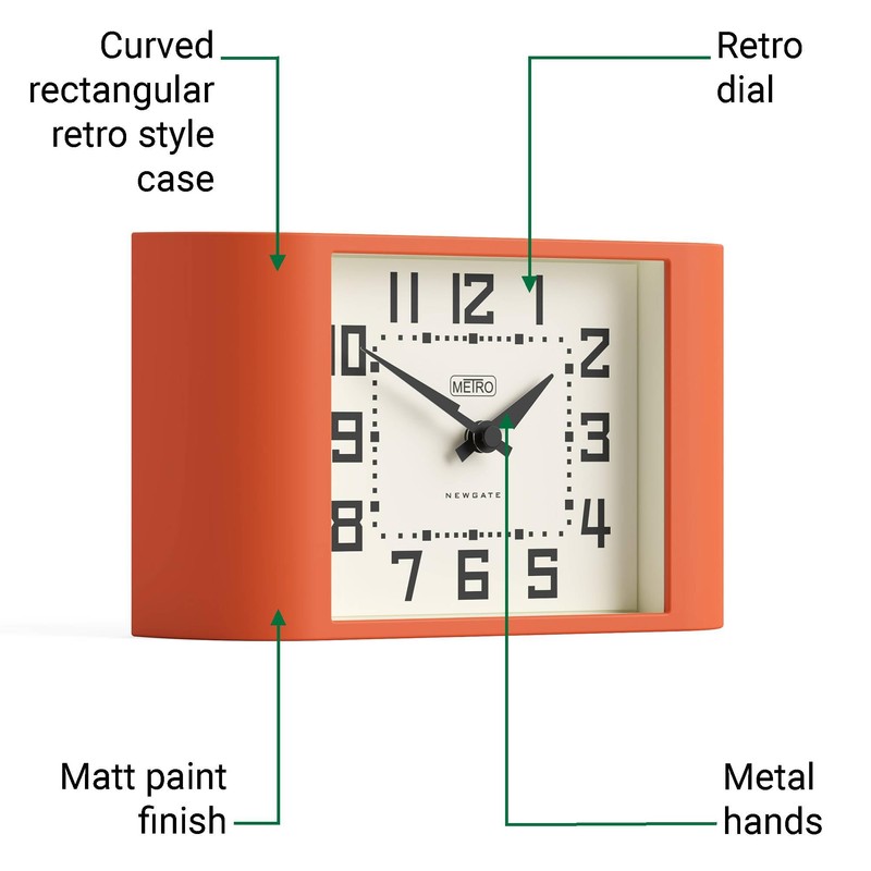 NEWGATE® Mini Metro desk clock | Retro mantel clock |