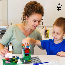 Etarnfly 8 Pack Classic Base Plates,12.8 x 12.8 cm Building Board Baseplates 100% Compatible with All Major Brands,Grey/Green/Blue/White