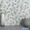 MOFIT Hexagon Peel and Stick Backsplash Tiles Kitchen,Self-Adhesive Metal and