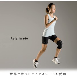 ZAMST 382815 RK-1Plus Knee Supporter, For Running, Thin, For Left, Size 3L, Black