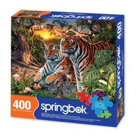 Springbok's Hidden Tigers 400 Piece Puzzle for Families and Children Makes a Great Family Game Night Challenge