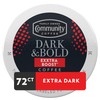 Community Coffee Dark & Bold Exxtra Boost 72 Count Coffee