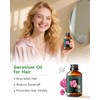 Geranium Essential Oil, Mumianhua Pure Rose Geranium Oil for Balanced