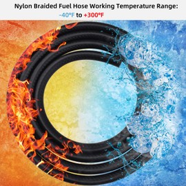 5/16 Inch ID Fuel Line Set, 6 Feet 5/16" ID Fuel Line + 2 Gas Inline Fuel Filters with Magnet +10 Fuel Hose Clamps For ATV UTV Motorcy, Lawn Mowers, Marine Boat Outboard (Type1,Hose ID 8mm))
