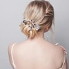 NYKKOLA Women's Multilayered Peacock Shaped Rhinestone French Barrette Hair Clip