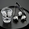4 PCS Stainless Steel Skull Head Ice Cube with Silicone