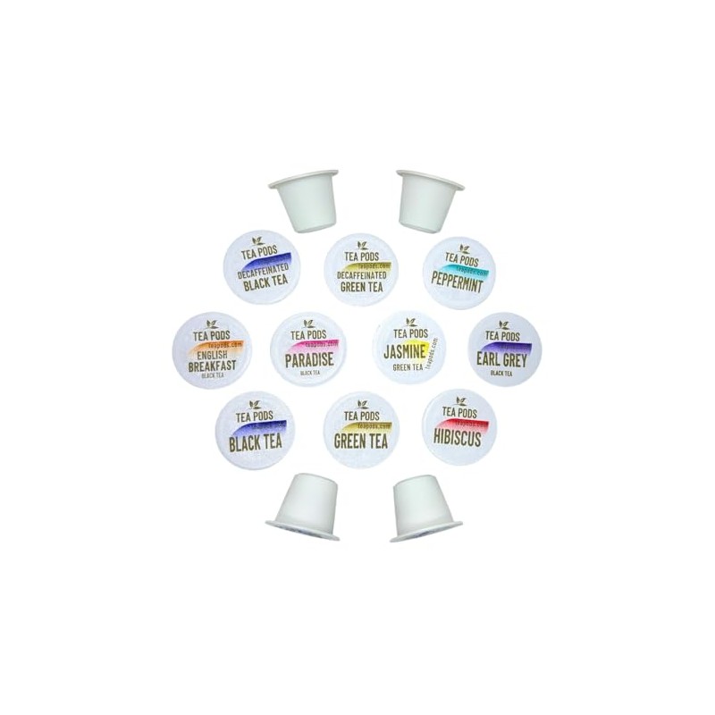 Variety pack tea pods compatible with Nespresso OriginalLine - 50