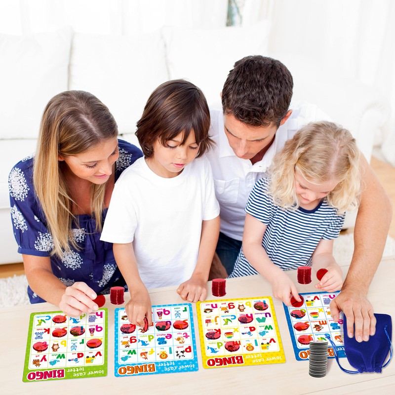 SpriteGru Alphabet Bingo Game, ABC & 123 Bingo Board Game