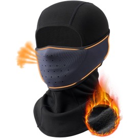 Winter Ski Mask Fleece Balaclava with Movable Deisgn for Men Women-Face Covering Mask for Cold Weather Skiing Motorcycle