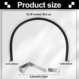 Pushglossy 3 Pack Refill Tube and Clamp Replacement Toilet Repair Kit Flexible Overflow Replacement Hose 15" 5/8mm Black Fill Valve Refill Tube with Clip