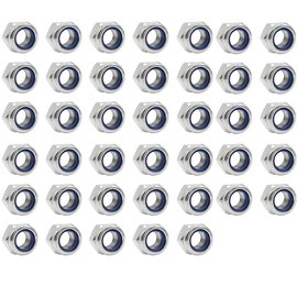 M6 Nuts (40pcs) 304 Stainless Steel Self Locking Hex Nuts for Secure Fastening