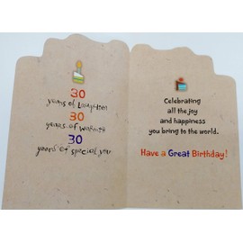 Happy 30th! Laughter Warmth Years of Special You - Birthday Greeting Card"Celebrating all the joy and happiness you bring to the world"
