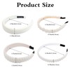 Avxdbr 5Pcs White Pearl Headbands for Women Faux Pearls Wide