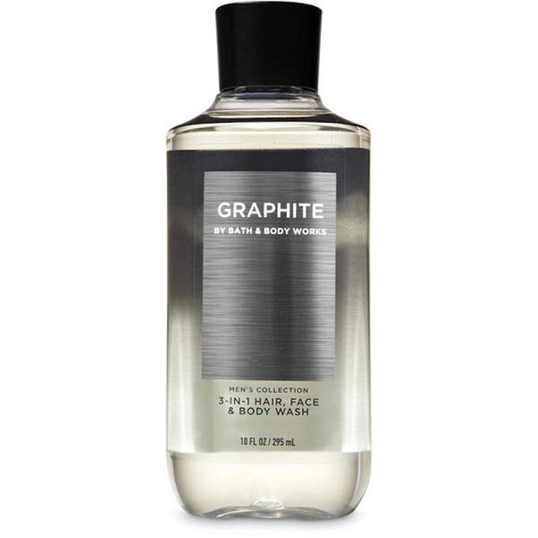 Bath and Body Works Men's Collection Graphite 3-in-1 Hair Face and Body Wash 10 Fluid Ounce