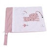 2pcs Hanging Diaper Bag Waterproof Double Pockets Zipper Closure Baby