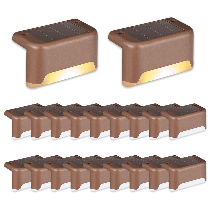 SOLPEX 20 Pack Solar Deck Lights Outdoor, Waterproof Led Lights