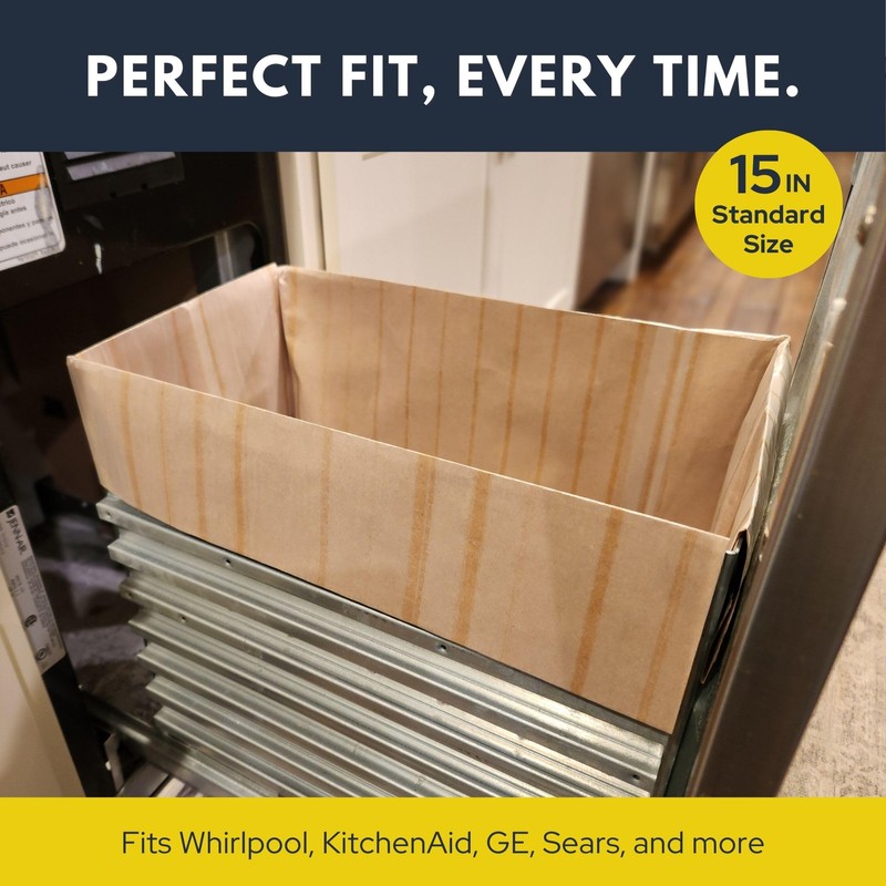Wenses Trash Compactor Bags for Kitchen (12-Pack), 25% Thicker Kraft