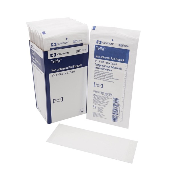 Telfa Non-Adherent Pads, Sterile, Dressing, 3 in x 8 in,