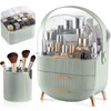 CANITORON Makeup Organizer,Skincare Organizer with 2 Drawers and Brush Storage
