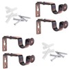 Alikeke - Set of 4 Adjustable Curtain Pole Wall Brackets
