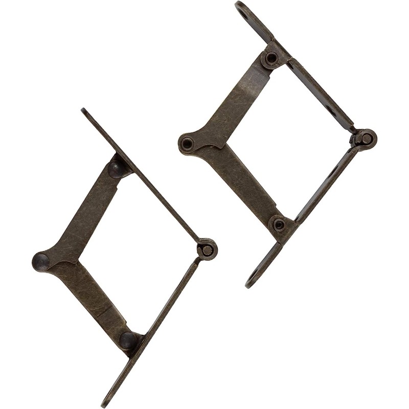 Antique Brass Plated Drop Front Desk Support Hinges | 7