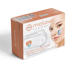 MALOVA COSMETICS Soap for Whitening & Moisturizing Skin, Refreshing and Softening, Made of 100% Natural Oils, Handmade, Cold Process, Mixed with Ozone O3, For All Skin Types.