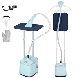 Cobuy Standing Garment Steamer, 2000W Powerful Steamer for Clothes, 10 Steam Levels, 2.7L Water Tank for 90 Mins Continuous Steaming, Home Commercial Use (Blue)