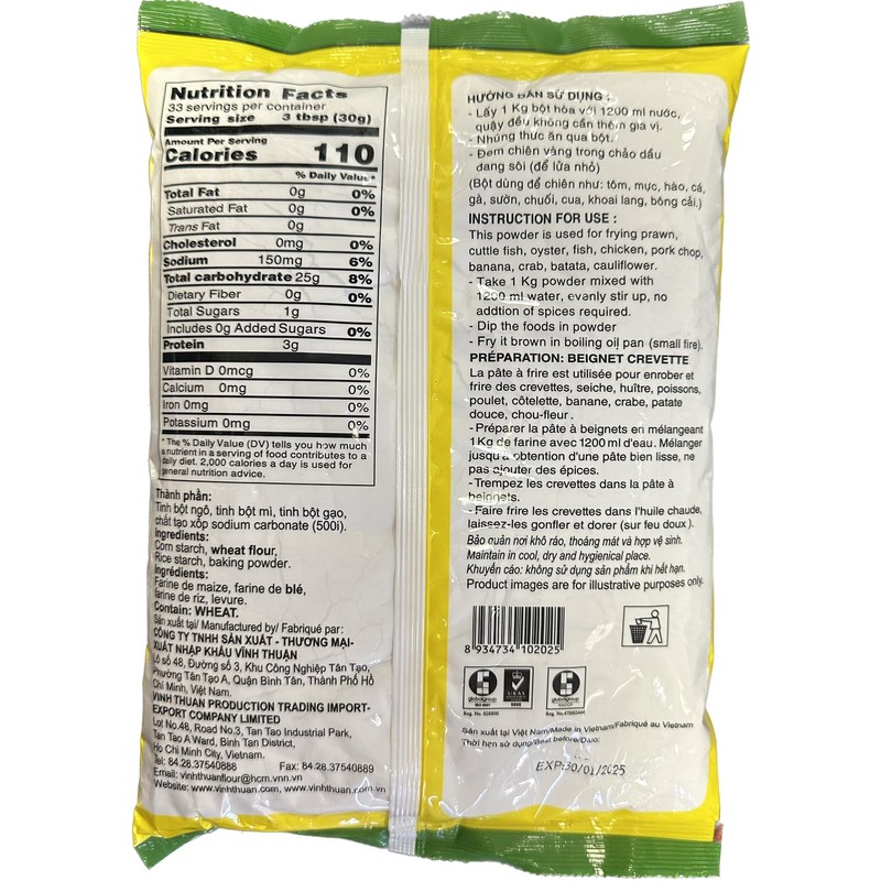 Vinh Thuan — Crispy Fried Powder Mix — Flour Coating