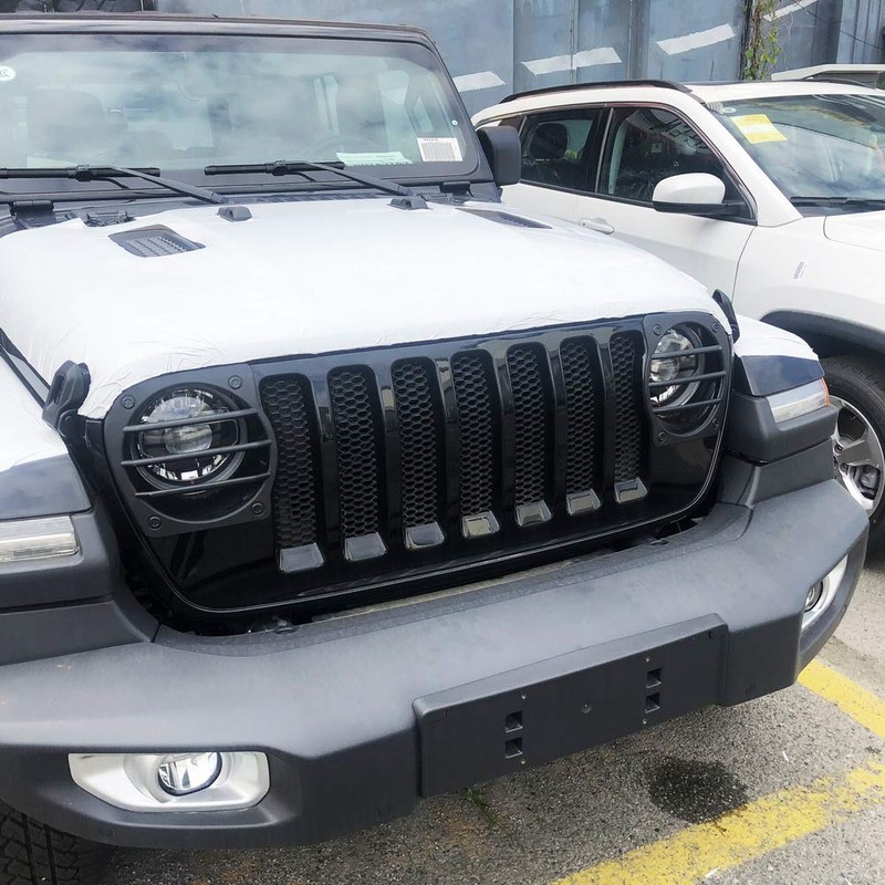 JSTOTRIM Front Bumper Automotive-Light Covers for 2018-2023 Jeep Wrangler JL