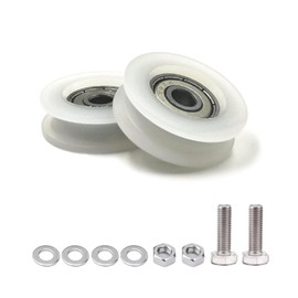 30mm Greenhouse Doors Wheels,Sliding Door Greenhouses Roller Wheel Kit,Replacement Glass Roller Kits accessories for Greenhouse Glass Home Shower Door Includes 2 Wheels 2 M6*22 Screws 4 6mm Spacers