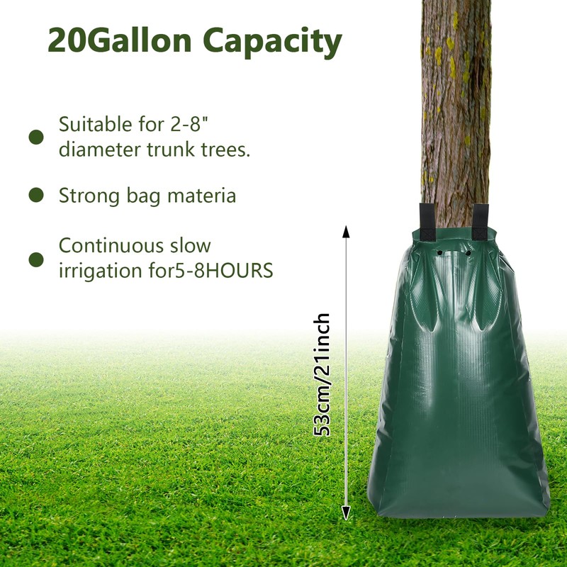 3 Pack Tree Watering Bags Slow Release 20 Gallon，Reusable Water