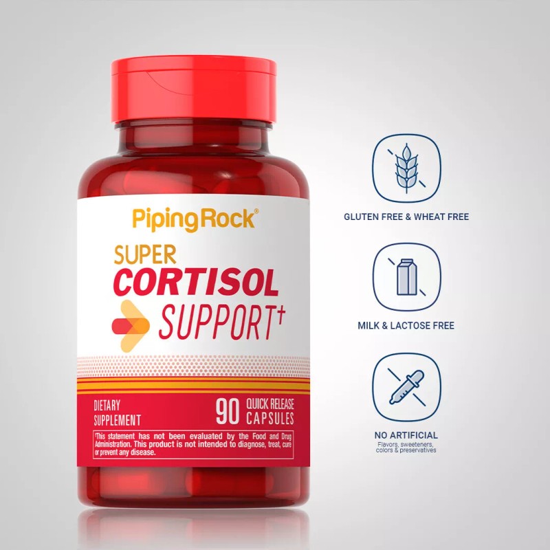 Piping Rock Super Cortisol Support | 90 Capsules | Complex