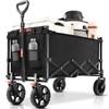 Navatiee 140L Wagon Cart Foldable, Large Capacity Collapsible Wagon with