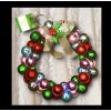 Signature Christmas jingle bell wreath 10-11” Metal DUALside:RED,G
