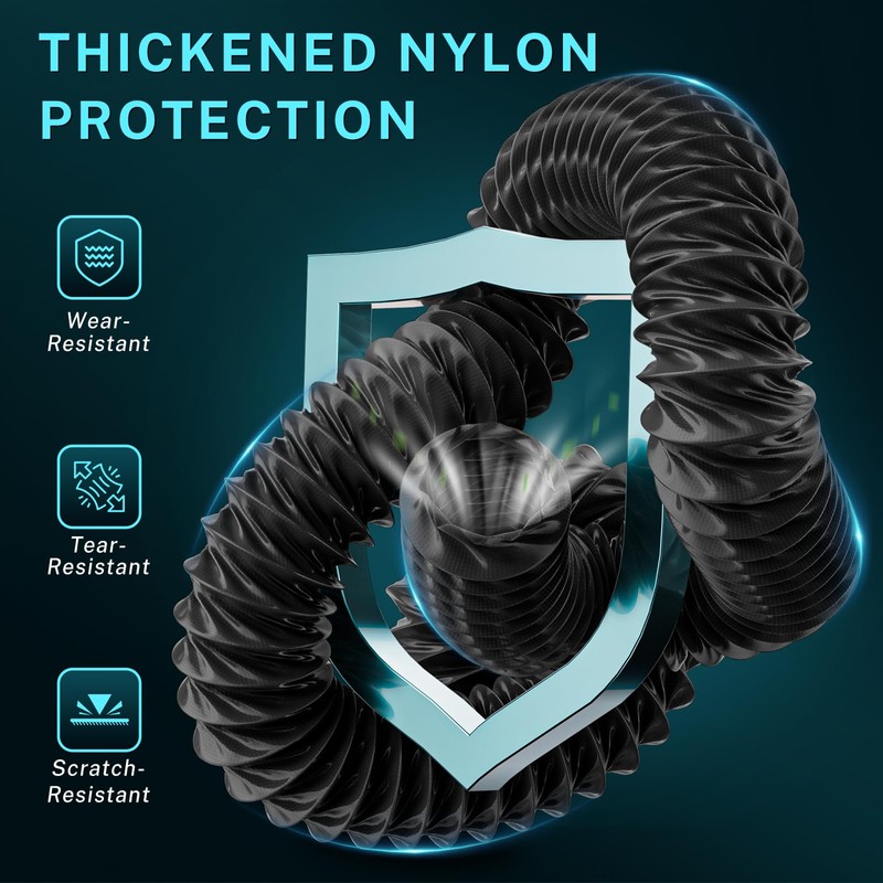 HG Power 75mm Air Ducting, 3 Inch 2.5m Nylon Flexible