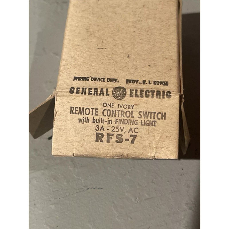 GE Vintage GE General Electric RFS-7 Remote Control Switch w/