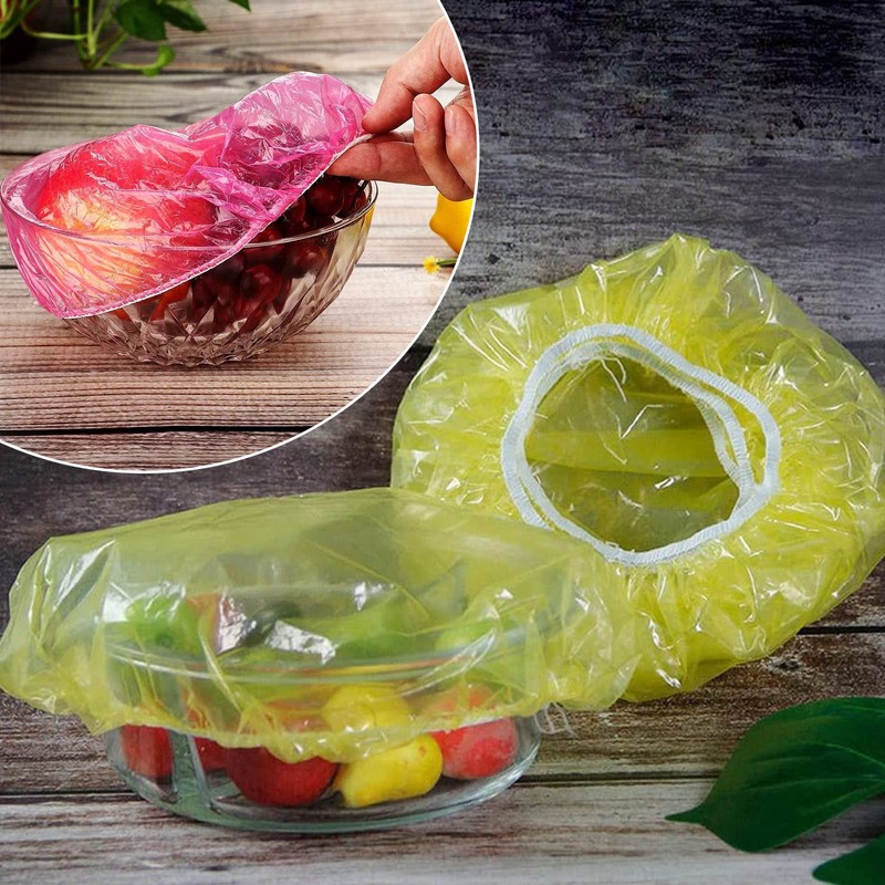 Plastic Food Cover, Pack of 60 Bowls, Cups Covers, Reusable