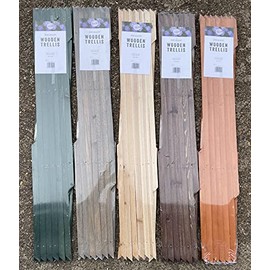 Wooden Garden Trellis 6 x 1 ft - Separate Vegetable Patches and Flower Beds (Natural)