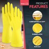 SOL 4prs Rubber Gloves Small, Multipurpose Househould Cleaning Gloves, Non-Slip