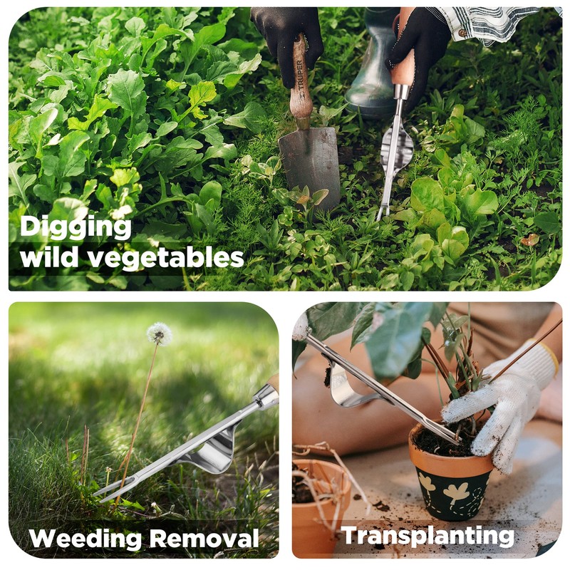 WORKPRO Weed Puller Tool, Metal Leverage Base and V-Shaped Forks