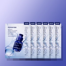 innisfree [속광 탄력] 이니스프리 레티놀 그린티 PDRN 스킨부스터 앰플 겔 마스크 25mL 6매, 1개