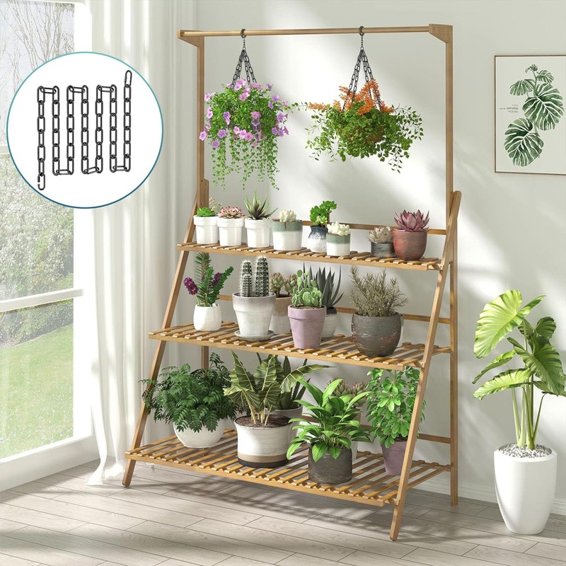 garini 20 Feet Industrial Black Light Fixture Chain, Adjustable Extension