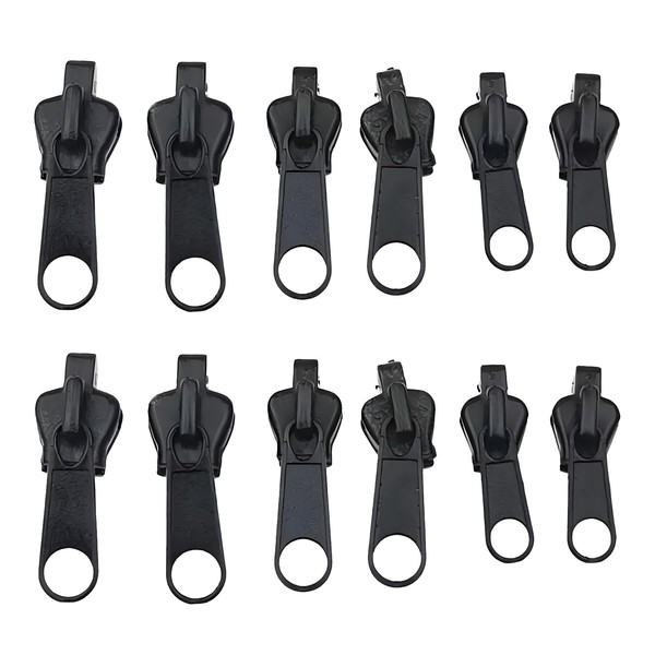 Pack of 12 zip zippers, zip replacement, repair for repair
