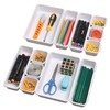Set of 12 Interlocking Desk Drawer Organizer Tray Dividers Plastic