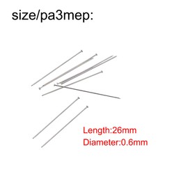 1600 Pieces Head Pins, Straight Silk Pins for Hijab, Fine Satin Pins for Dress Making, Flat Head Stick Sewing Pins for Quilting Dressmaker, Jewelry and Craft, Silver, 26 mm